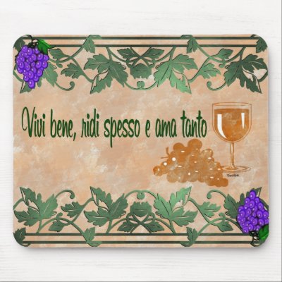 Vivi bene ridi spesso e ama tanto mouse mat by nextstopitaly
