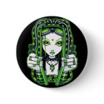 "Vivian" Cybergoth Dark Industrial Fae Button