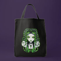 "Vivian" Cybergoth Dark Industrial Fae Tote Bag
