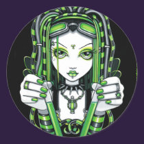"Vivian" Cybergoth Dark Industrial Fairy Stickers stickers