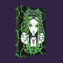 "Vivian" Cybergoth Fairy Wrapped Canvas Print canvas prints