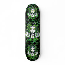 "Vivian" Green Cybergoth Fairy Skateboard
