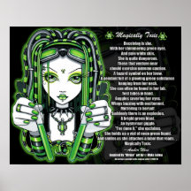 Vivian Green Cybergoth Magically Toxic Poem Poster