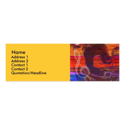 Vivid Abstract Guitar Hands Profile Card Business Card (front side)