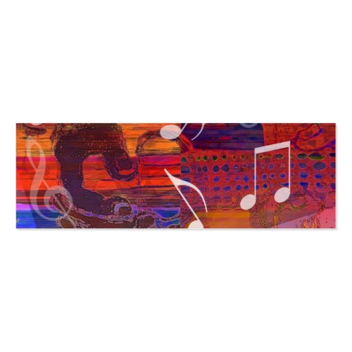 Vivid Abstract Guitar Hands Profile Card Business Card (back side)