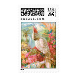 Vivid Flowers and a Cockateil Stamp