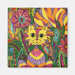 Vivid Garden Cat 2 Magnet
