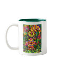 Vivid Garden Cat 2 Mug