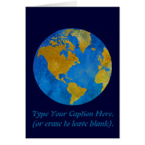 Vivid Globe Featuring the Americas Greeting Card