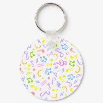 vivid notes_white keychains