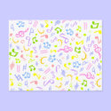 vivid notes_white postcards