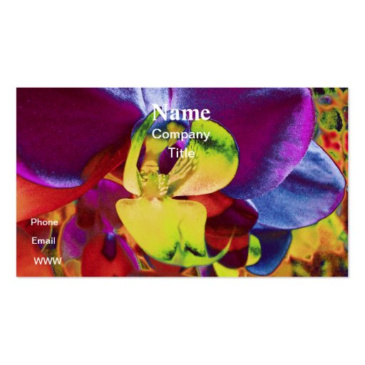 Vivid Orchid Customizable Business Cards