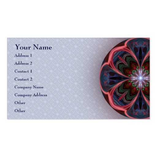 Vivid Petals Mandala - Business Card (front side)