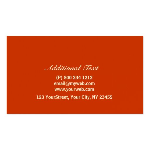 Vivid Red Pretty Ginkgo Bold Monogram Business Card Template (back side)