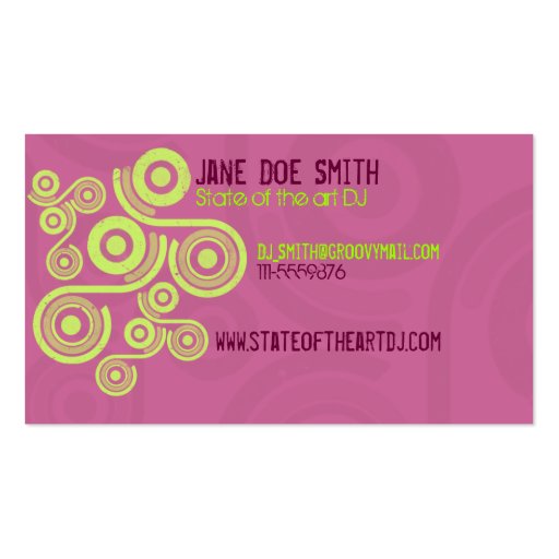 Vivid Retro Business Card (front side)