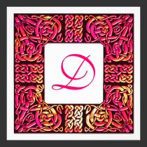 Vivid Rose Celtic Knotwork Wedding Invitation invitations