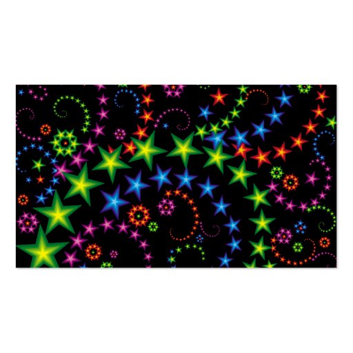vivid star composition business card template (back side)