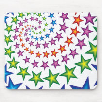 vivid star spirals mouse pad