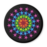 vivid stars circles fridge magnets