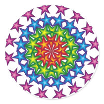 vivid stars circles stickers