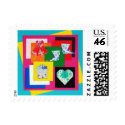 Vivid USA Origami Art Postage Stamps by babybunnyusa Vivid USA Origami Art Postage Stamps