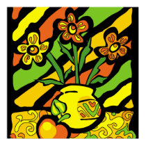 vivid vase with flowers posters by VioDeSign vivid vase with flowers posters