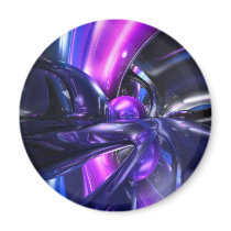 Vivid Waves Abstract Magnet