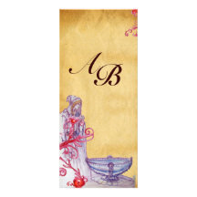 VIVIEN MONOGRAM  parchment purple Announcement