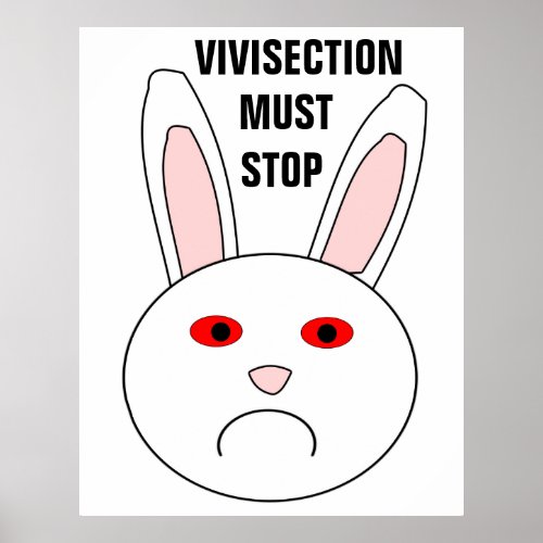 Vivisection Must Stop Poster print