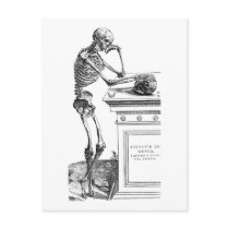 Vivitur Ingenio - Skeleton Post Card