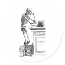 Vivitur Ingenio - Skeleton Round Sticker