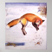 Vixen on the Hunt Print