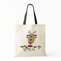 Vixen Reindeer Christmas Tshirts and Gifts bags