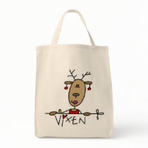 Vixen Reindeer Christmas Tshirts and Gifts bags
