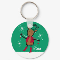 Vixen Reindeer Custom Keychain