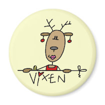 Vixen Reindeer Tshirts and Gifts magnets by stick_figures Vixen Reindeer Tshirts and Gifts magnets