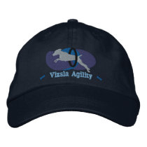 Vizsla Agility Tire Jump Hat (Blue) embroidered hats