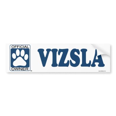 VIZSLA_Black Bumper sticker by GenuineDogOwner