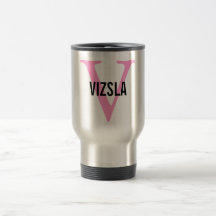 Vizsla Breed Monogram Design Mug
