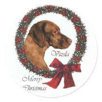 Vizsla Christmas Gifts stickers by DogsByDezign Vizsla Christmas Gifts stickers