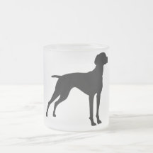 Vizsla Dog Silhouette (black) Coffee Mugs