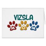 VIZSLA Mom Paw Print 1 Cards