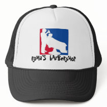 vizta print logo pelu, RoMa'S  bArBeRsHoP Mesh Hat