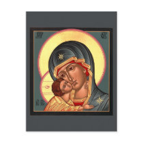 Vladimir Mother of God Prayer Card postcards