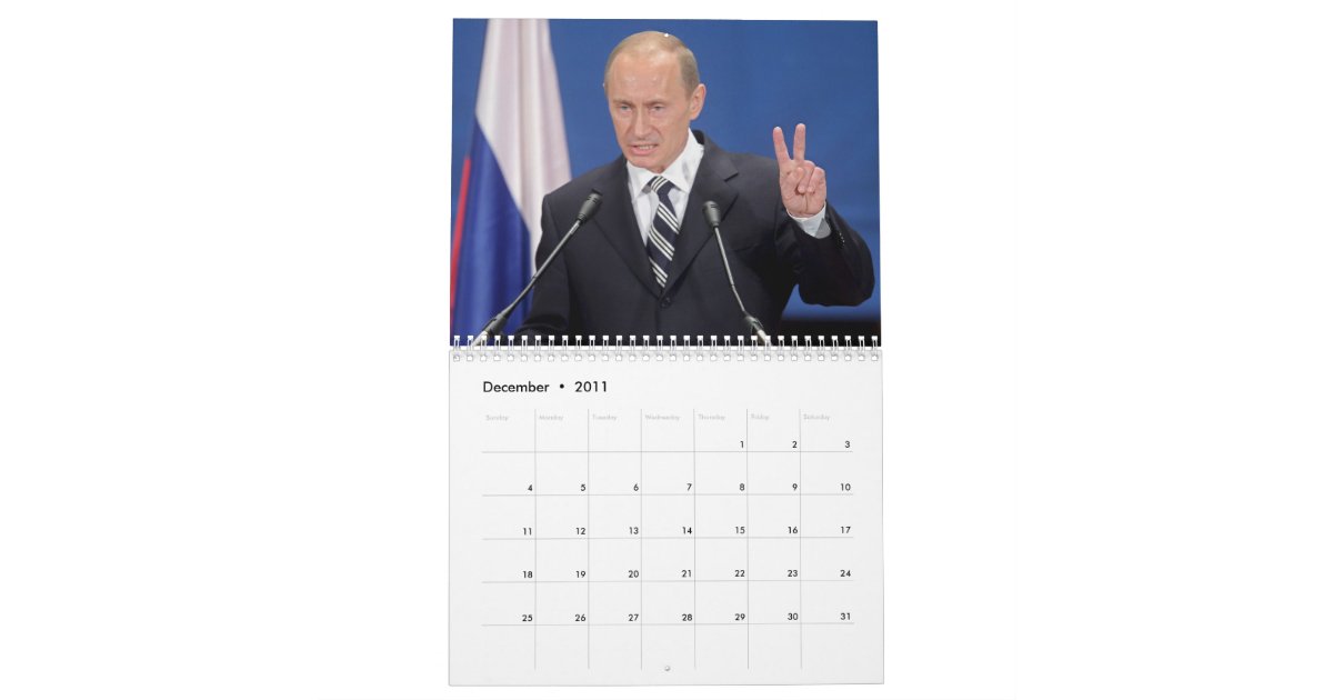 Vladimir Putin Calendar Zazzle