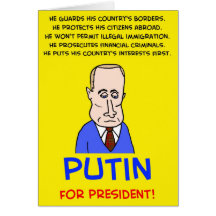 Vladimir Putin for President Cards