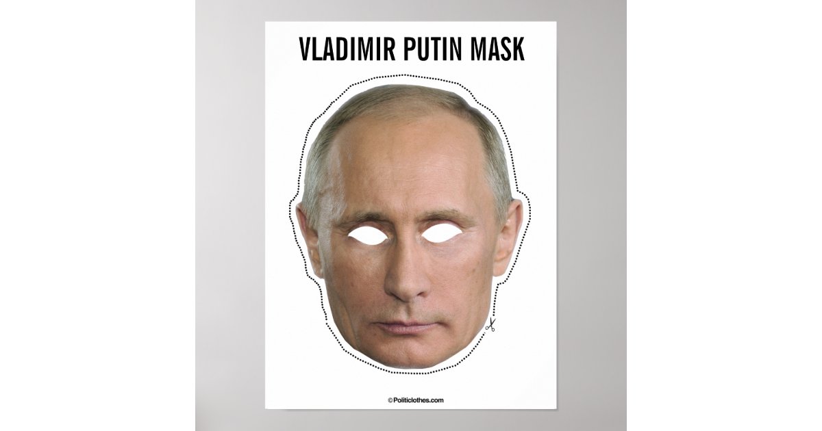 Vladimir Putin Mask Cutout Poster | Zazzle