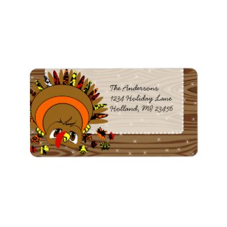 Vntage Font Thanksgiving Greeting Antique Postcard label
