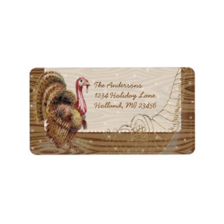 Vntage Font Thanksgiving Greeting Antique Postcard label