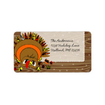 Vntage Font Thanksgiving Greeting Antique Postcard Address Label
